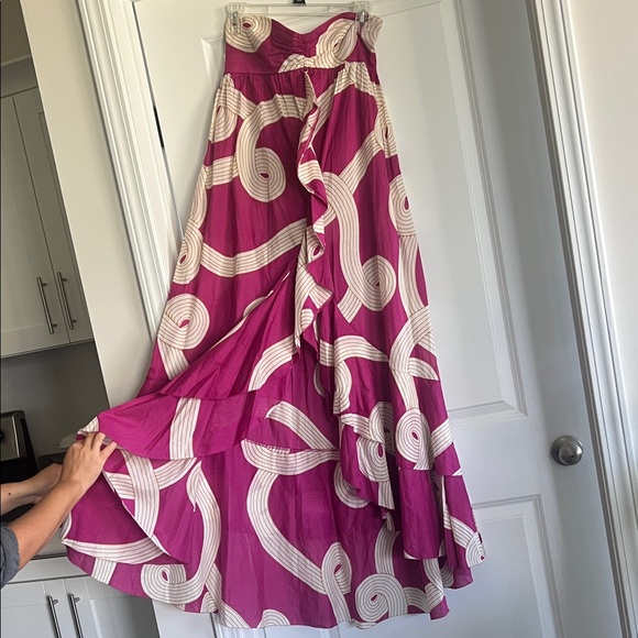 Diane Von Furstenberg Strapless Pink and Cream Dress - Picture 1 of 1